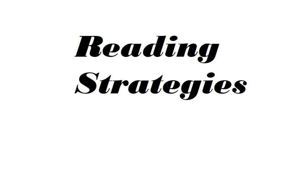 reading strategies ACT and EST