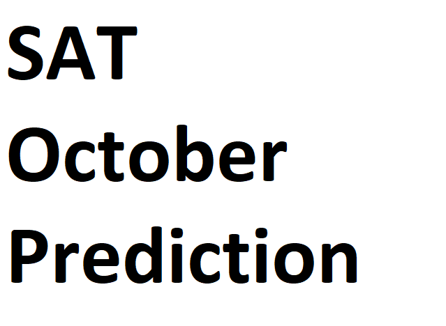 SAT October Prediction